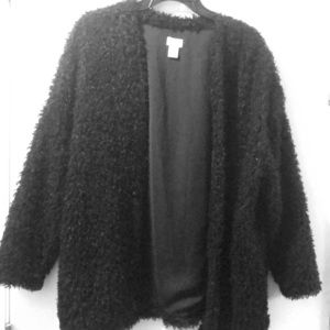 H&M polyester black lightweight coat with pockets